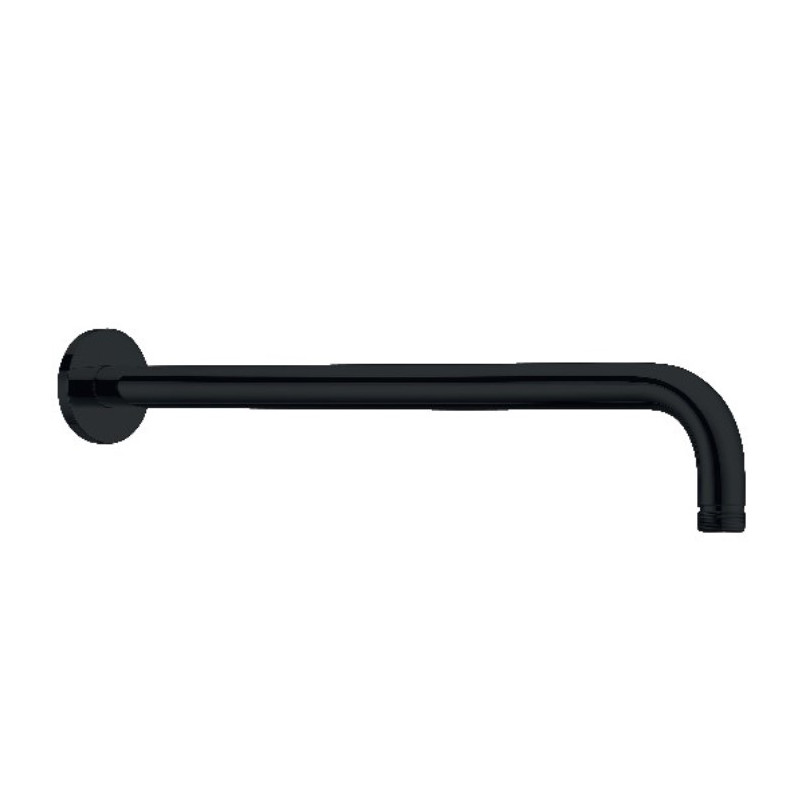 Imex BPR001/NG brazo rociador de ducha redondo en latón negro mate 37 cm