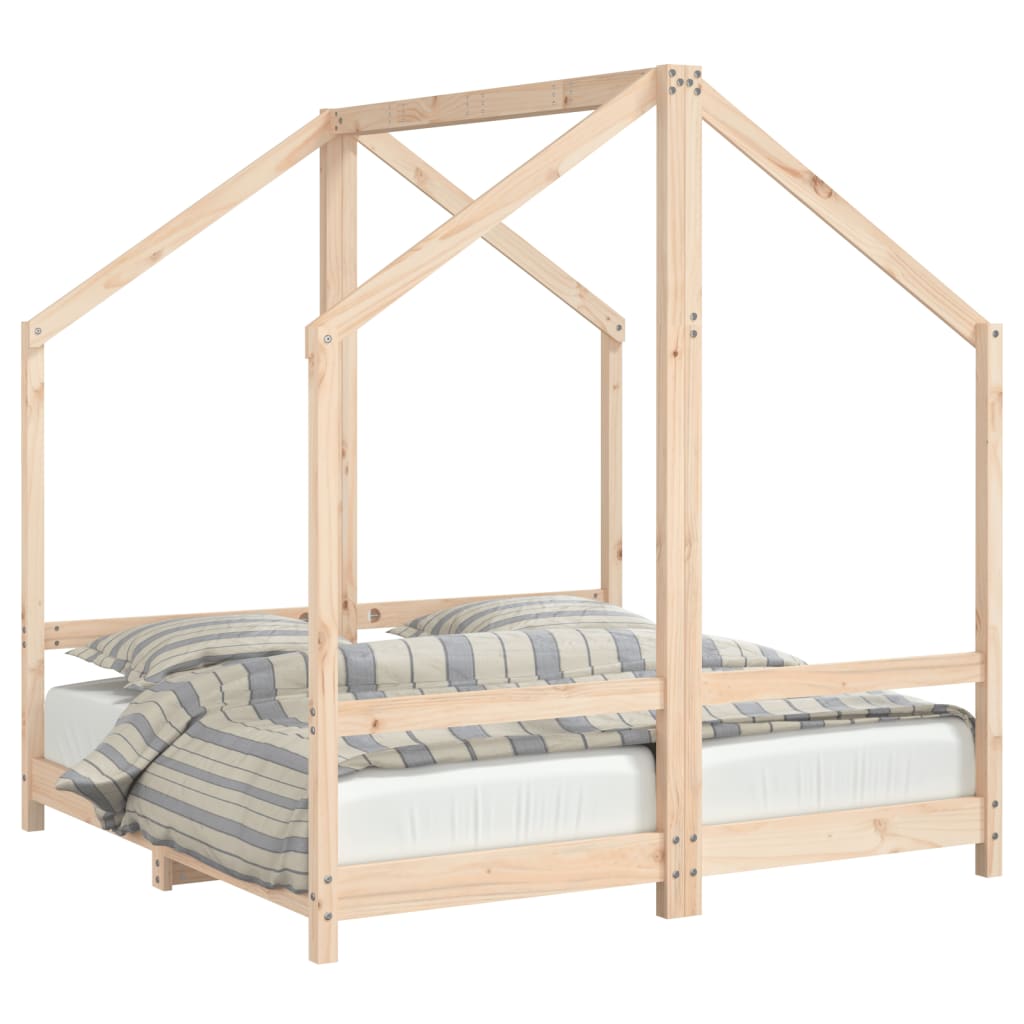 vidaXL Estructura de cama para niños madera de pino 2x(70x140)