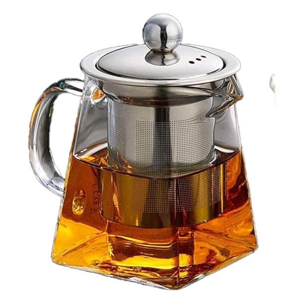 Tetera de Cristal Cuperinox con Infusor para Té e Infusiones, Resistente al Calor y Compatible con Microondas - Colección Infusion Prestige (350ml)