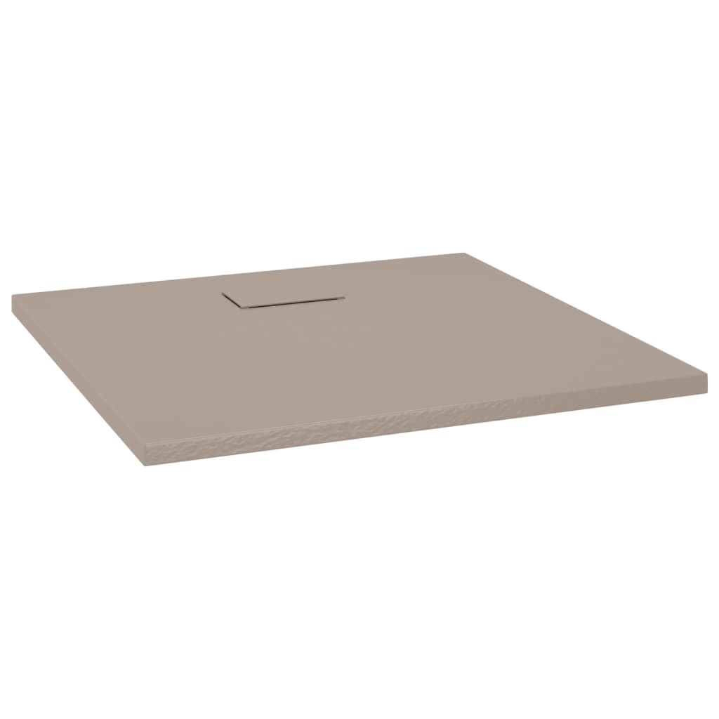 vidaXL Plato Ducha Resina Pizarra Extraplano Antideslizante 90x80 cm Color Blanco,  Marrón,  Negro y mas