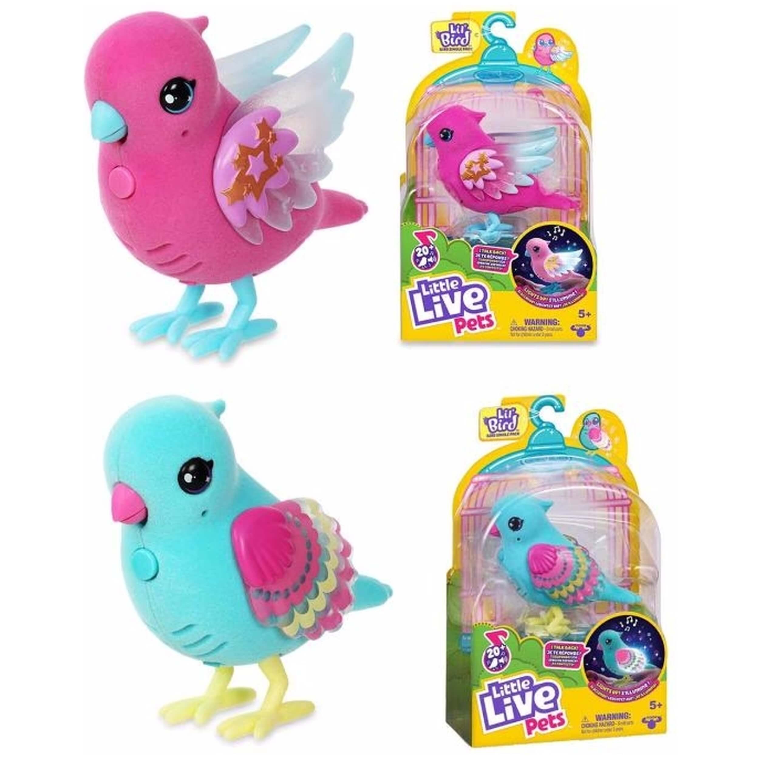 Animales Para Niños De 5 + Años Famosa Little Live Pets--Pájaros Parlanchines Modelos Surtidos