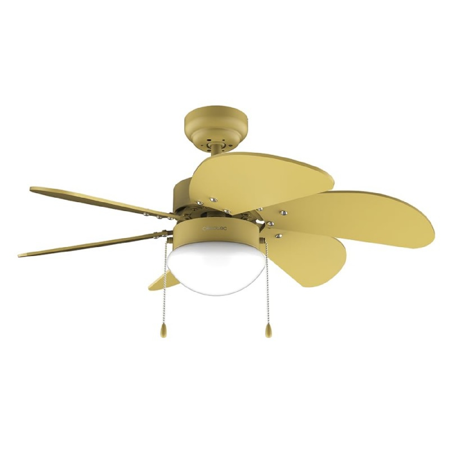 Cecotec Ventilador de Techo con Luz EnergySilence Aero 3600 Vision Full Yellow. 50 W, Diámetro 36”, 3 Velocidades