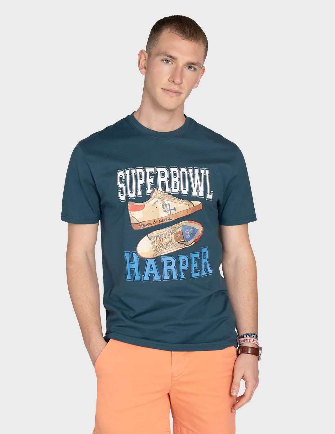 Harper & Neyer Superbowl camiseta verde para hombre