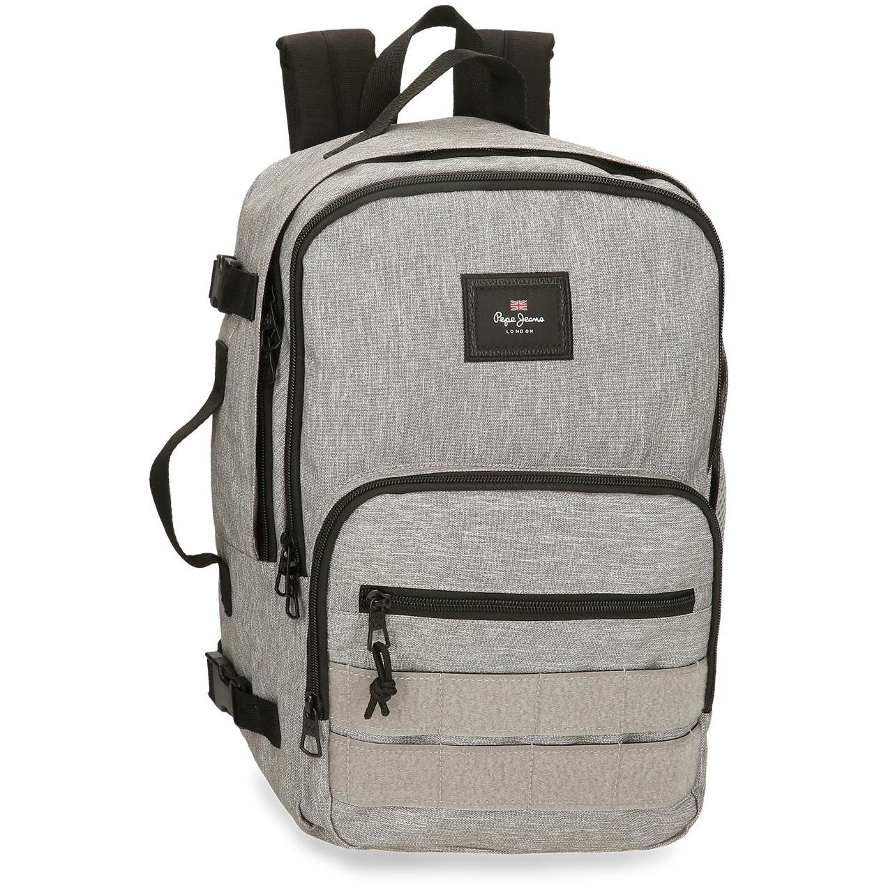 Mochila escolar adaptable a carro Pepe jeans Aris evergreen gris