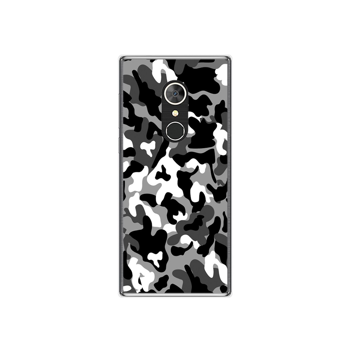 Tumundosmartphone Funda Gel Tpu para Alcatel 5 Diseño Snow Camuflaje Dibujos