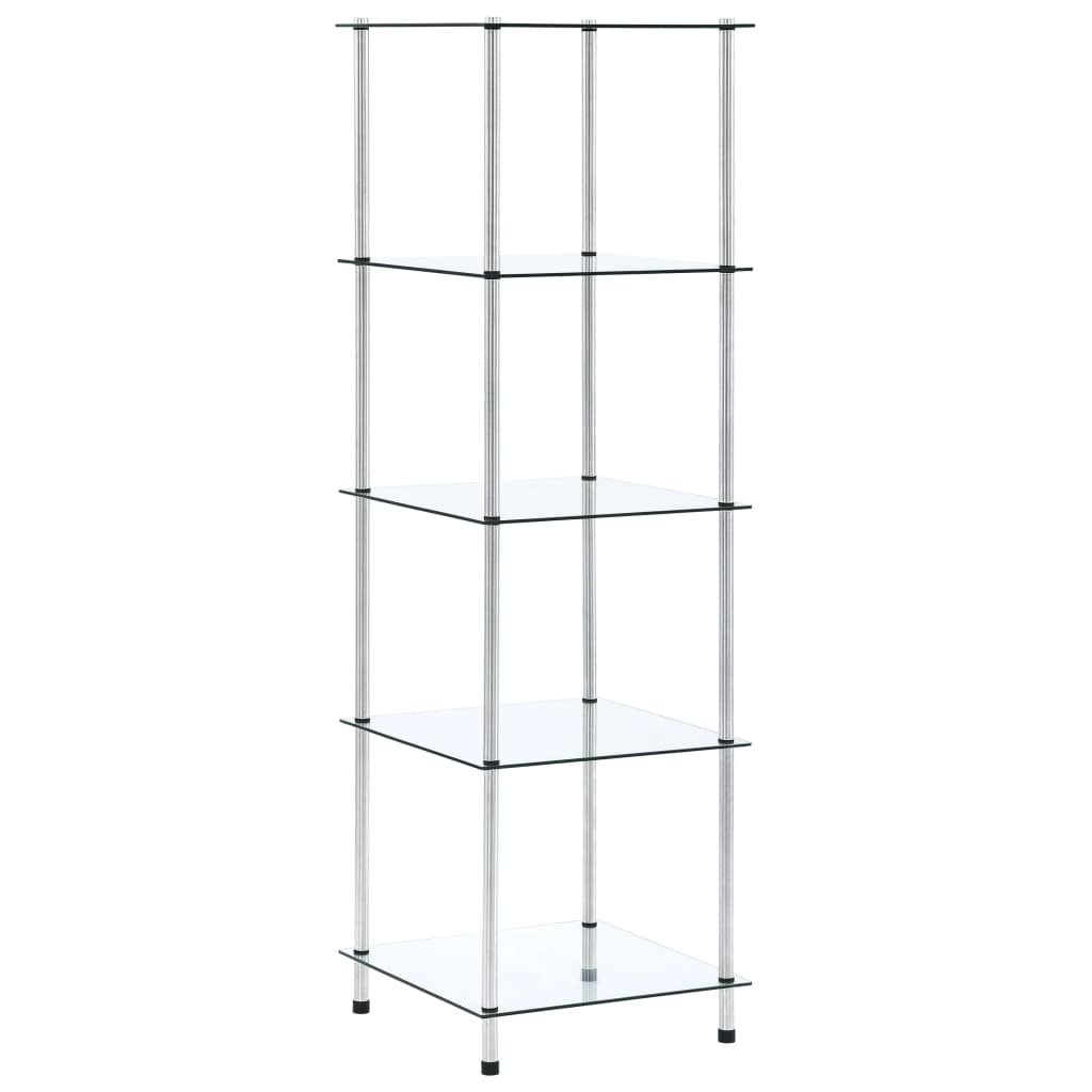 vidaXL Estantería 3 niveles cristal templado transparente 40x40x67 cm