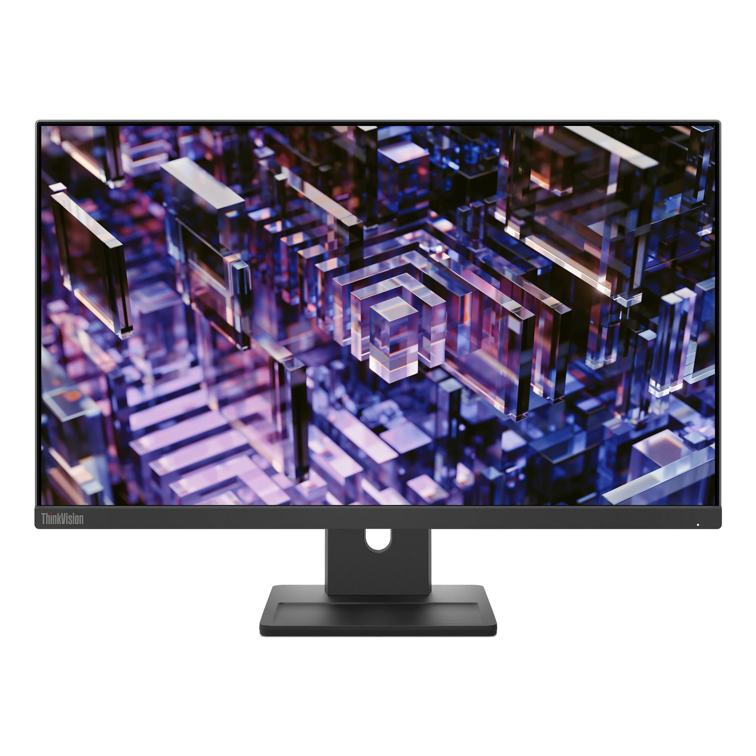 Lenovo - Monitor de oficina y teletrabajo E24q-30 de 24 pulgadas con resolución QHD 2560x1440, 60 Hz y tiempo de respuesta de 4 ms