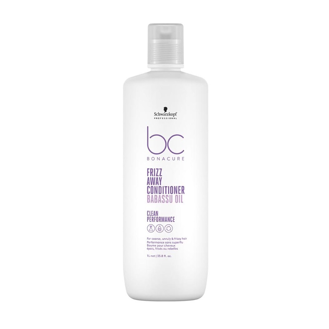 Schwarzkopf Professional Bonacure Frizz Away Conditioner 1000 Ml. / Acondicionador anti-encrespamiento para cabello grueso, rebelde y con frizz.