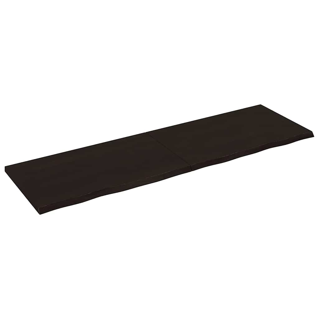vidaXL Encimera baño madera maciza tratada marrón claro 200x60x(2-4)cm