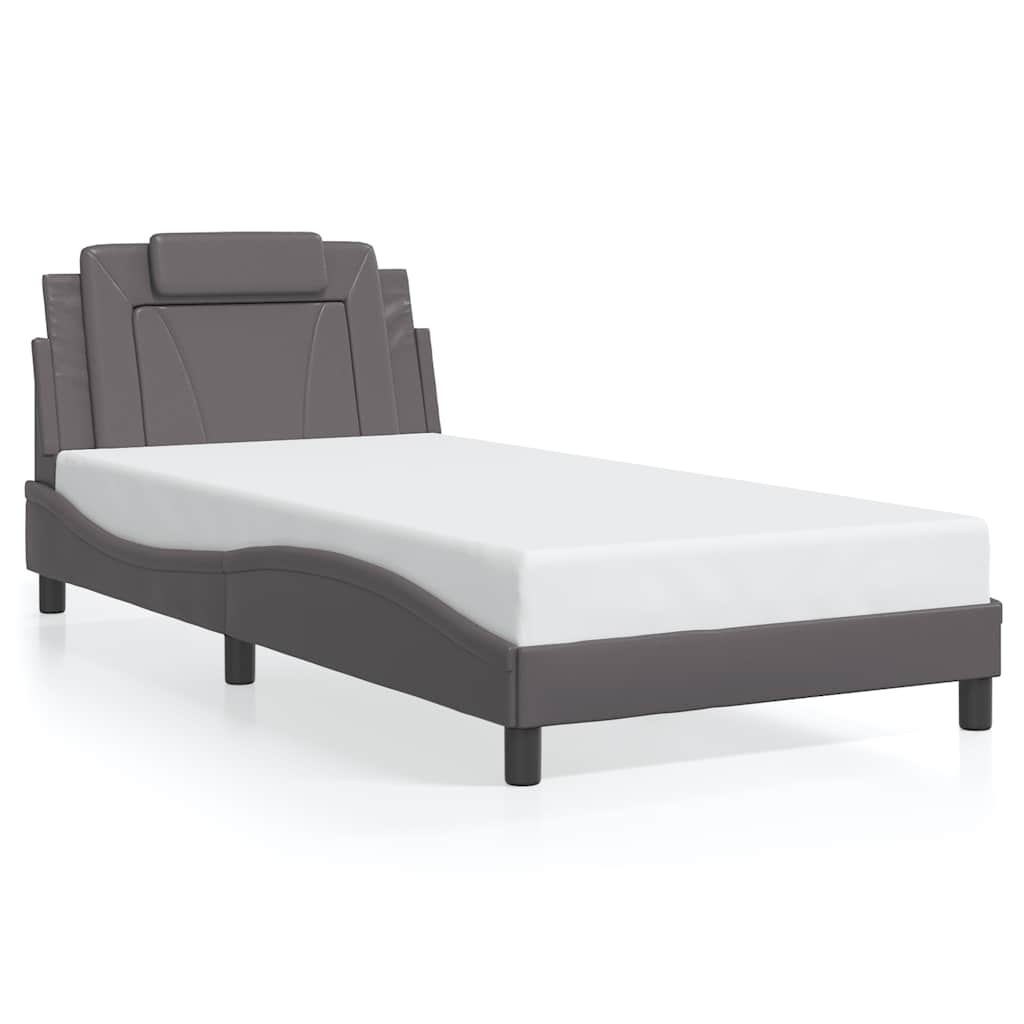 vidaXL Estructura de cama Viana sin colchón cuero sintético 100x200cm