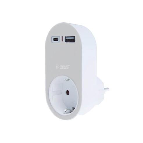 Adaptador viaje 2P+T 13A 250V schuko-ingles color blanco SOLERA AV1