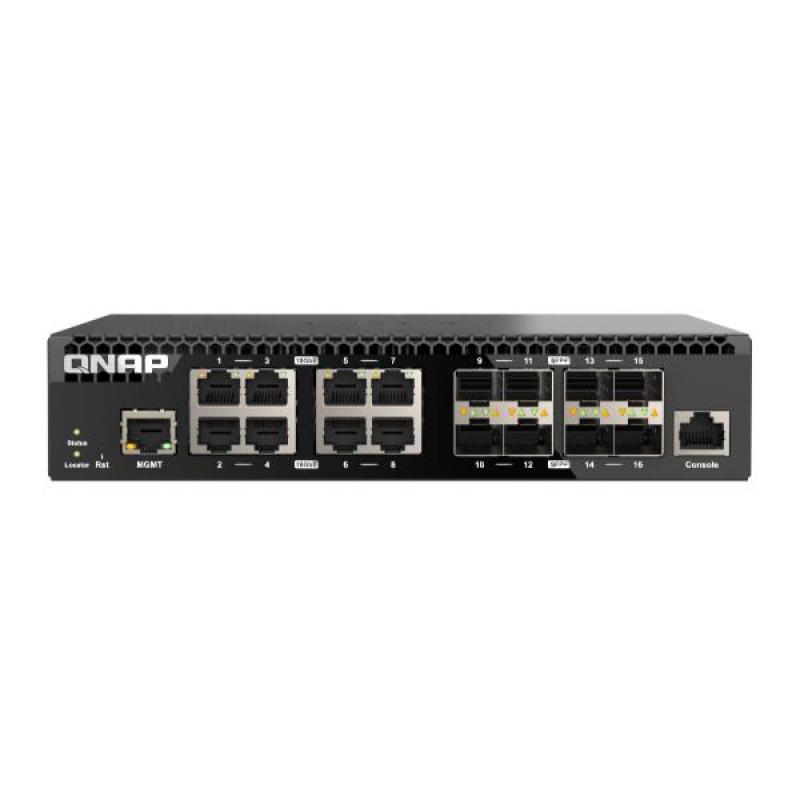 Conmutador Switch QNAP QSW-M3216R-8S8T 8x SFP+ 8x 10G Ethernet L2/L3 Gestión Montaje Rack 1U