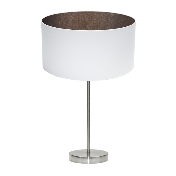 Sobremesa tatiana 1xe27 niquel/blanco-oxido 63x30x30 cm