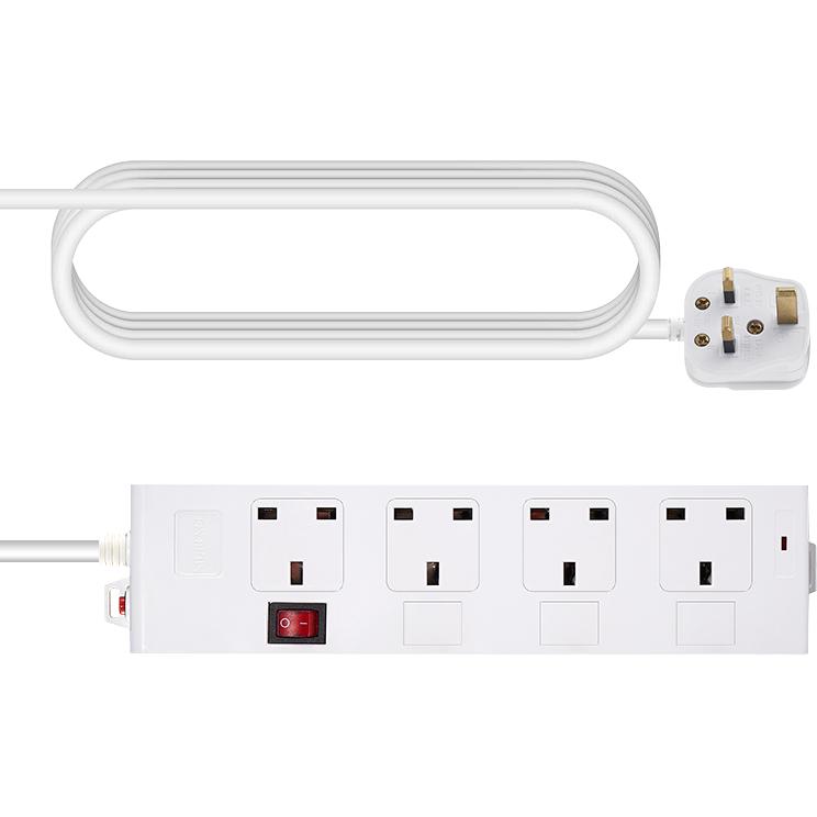Vision 4-socket power strip uk