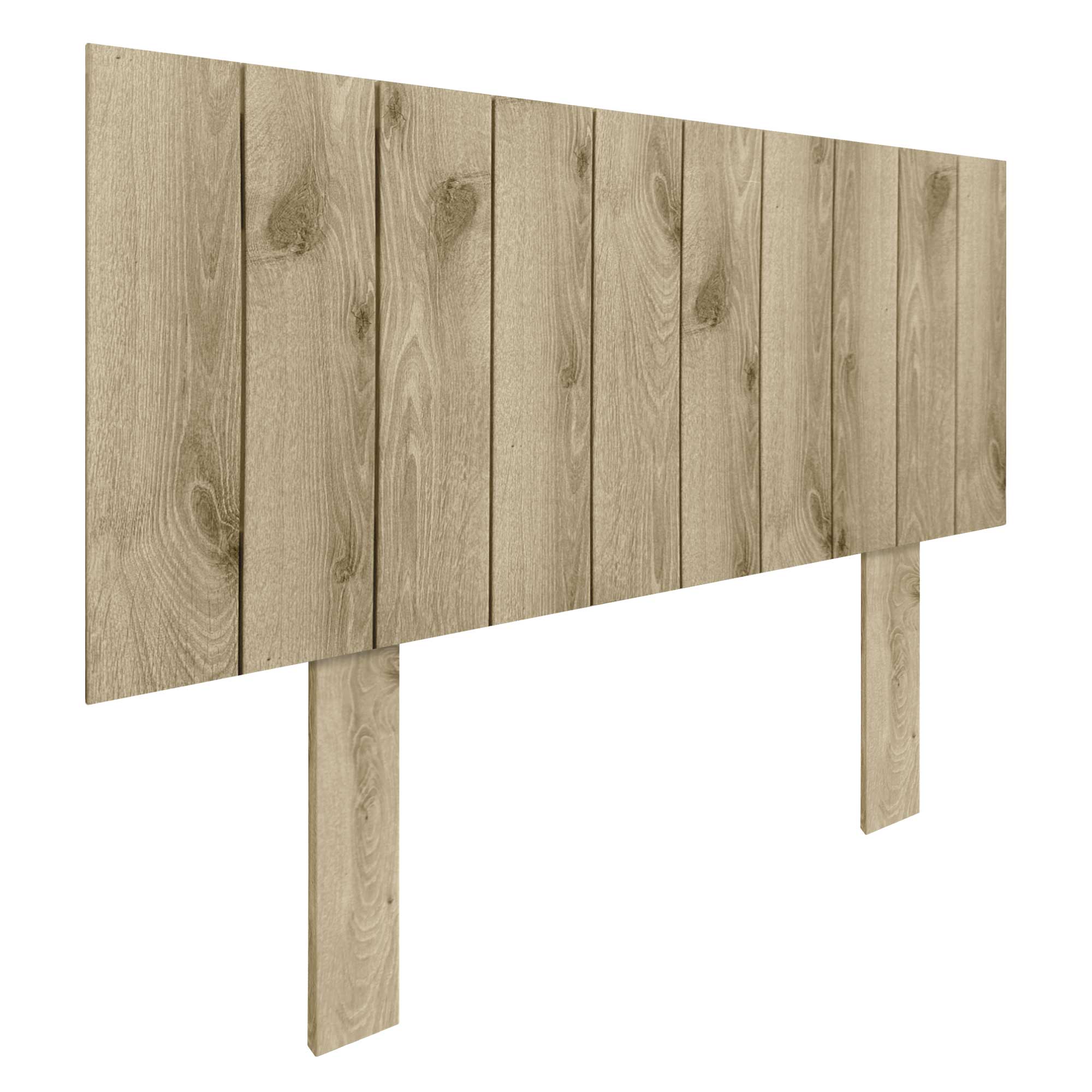 DHOME Cabecero de Madera reciclada DM Estilo Palet Vertical con Patas Cama Palets Herrajes incluidos