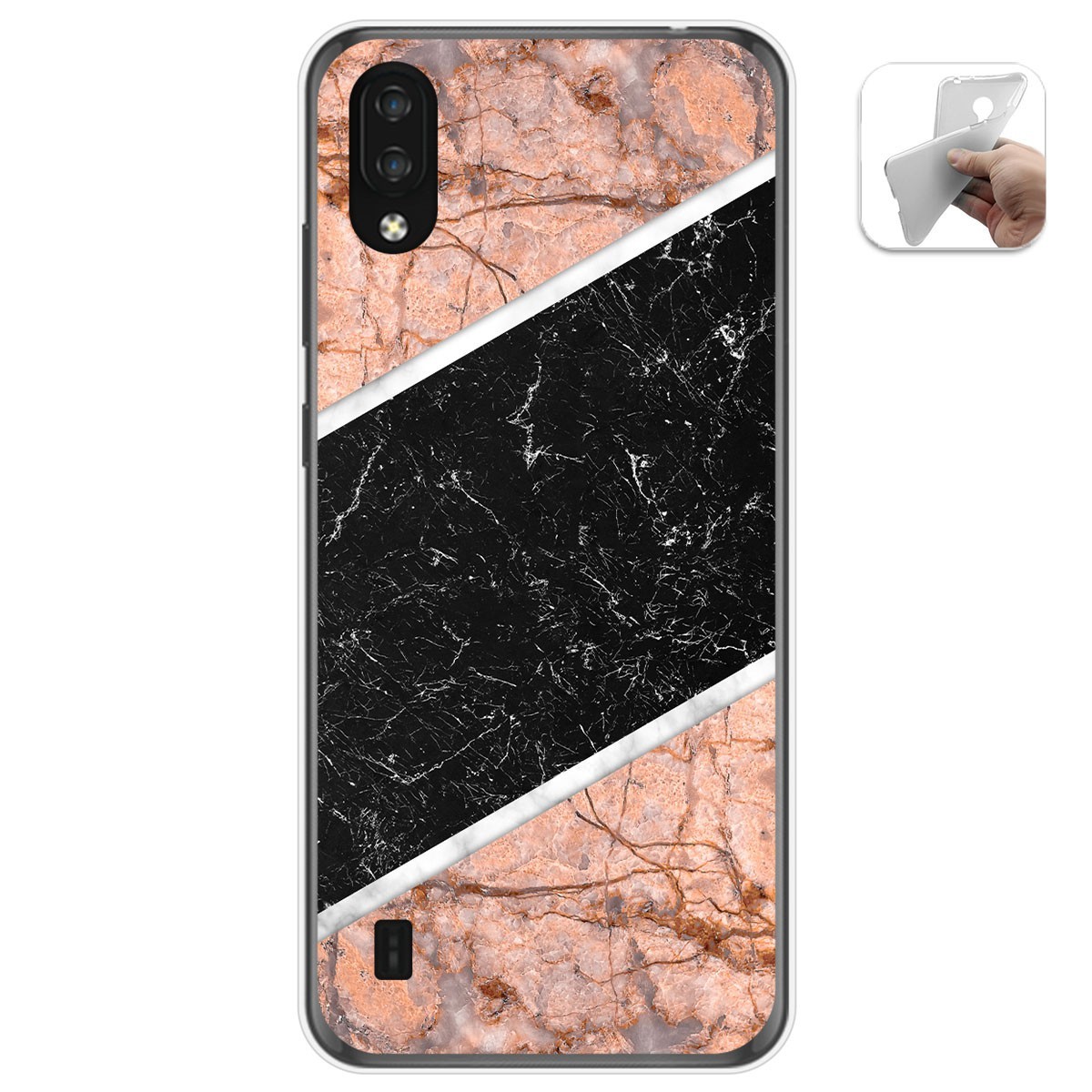 Tumundosmartphone Funda Gel Tpu para Zte Blade A5 2020 diseño Mármol 07 Dibujos