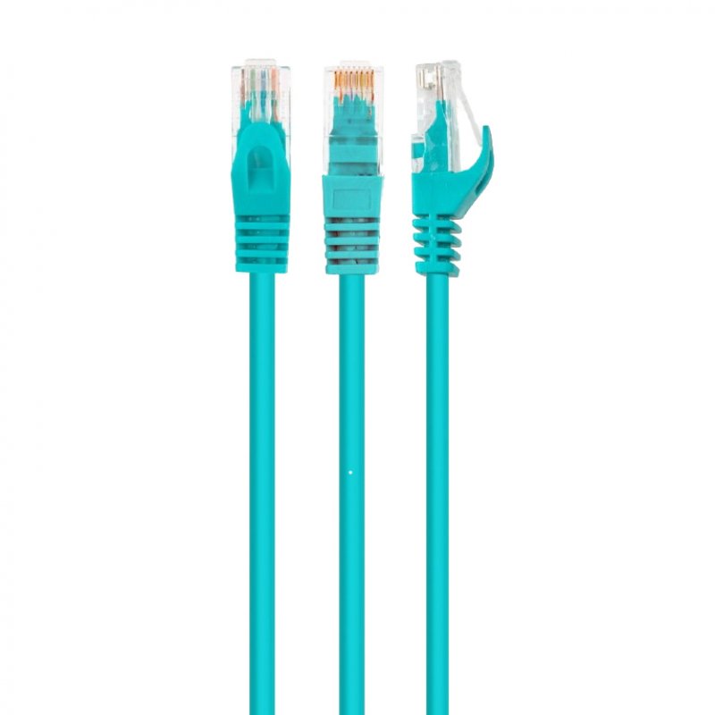 Gembird RJ-45 Cat 6 UTP Network Cable 50cm Green, with molded strain relief, suitable for high-speed internet connection, features U/UTP shielding and is certified ISO 9002 and RoHS compliant, perfect for reliable networking.