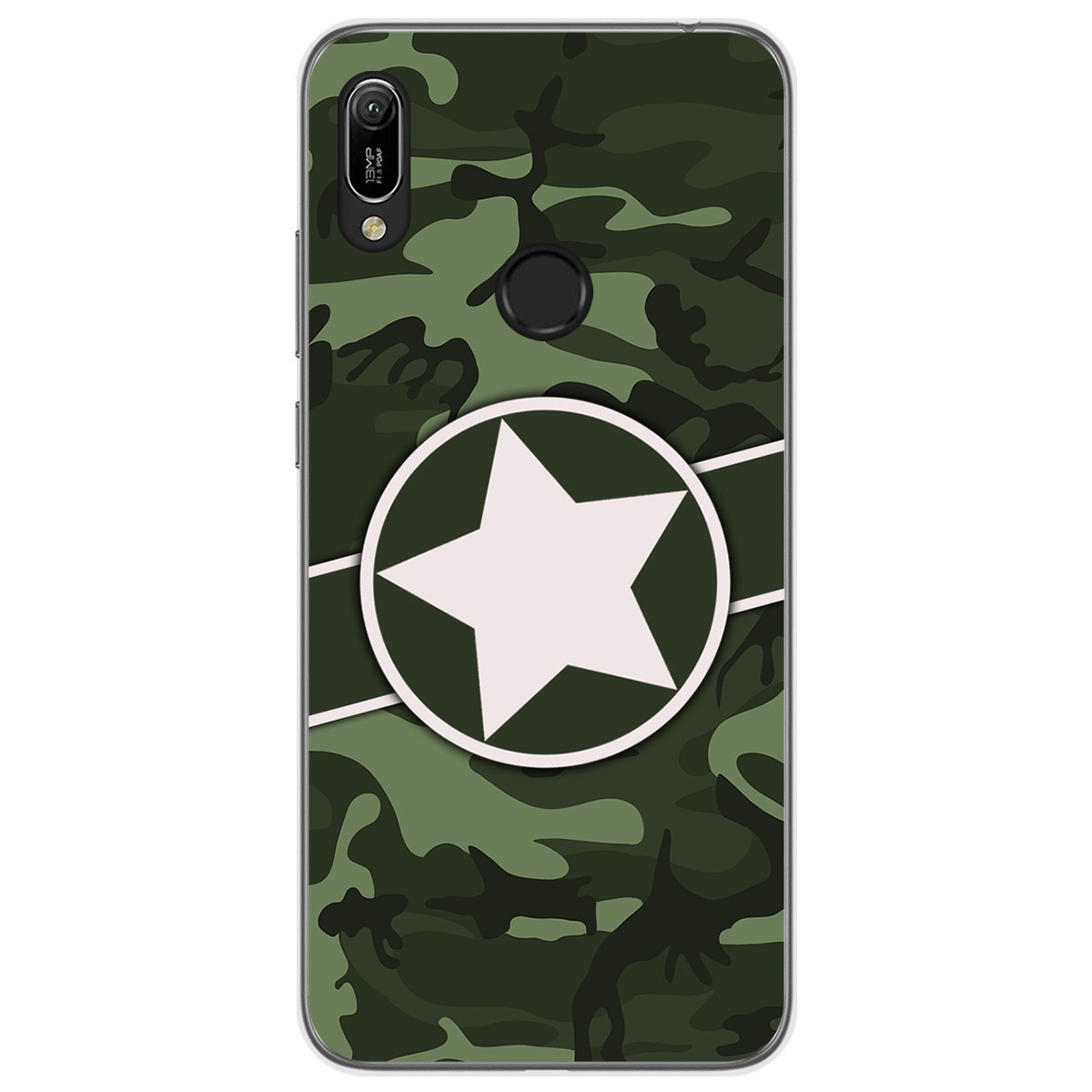 Tumundosmartphone Funda Gel Tpu para Huawei Y6 2019 / Y6s 2019 diseño Camuflaje 01 Dibujos