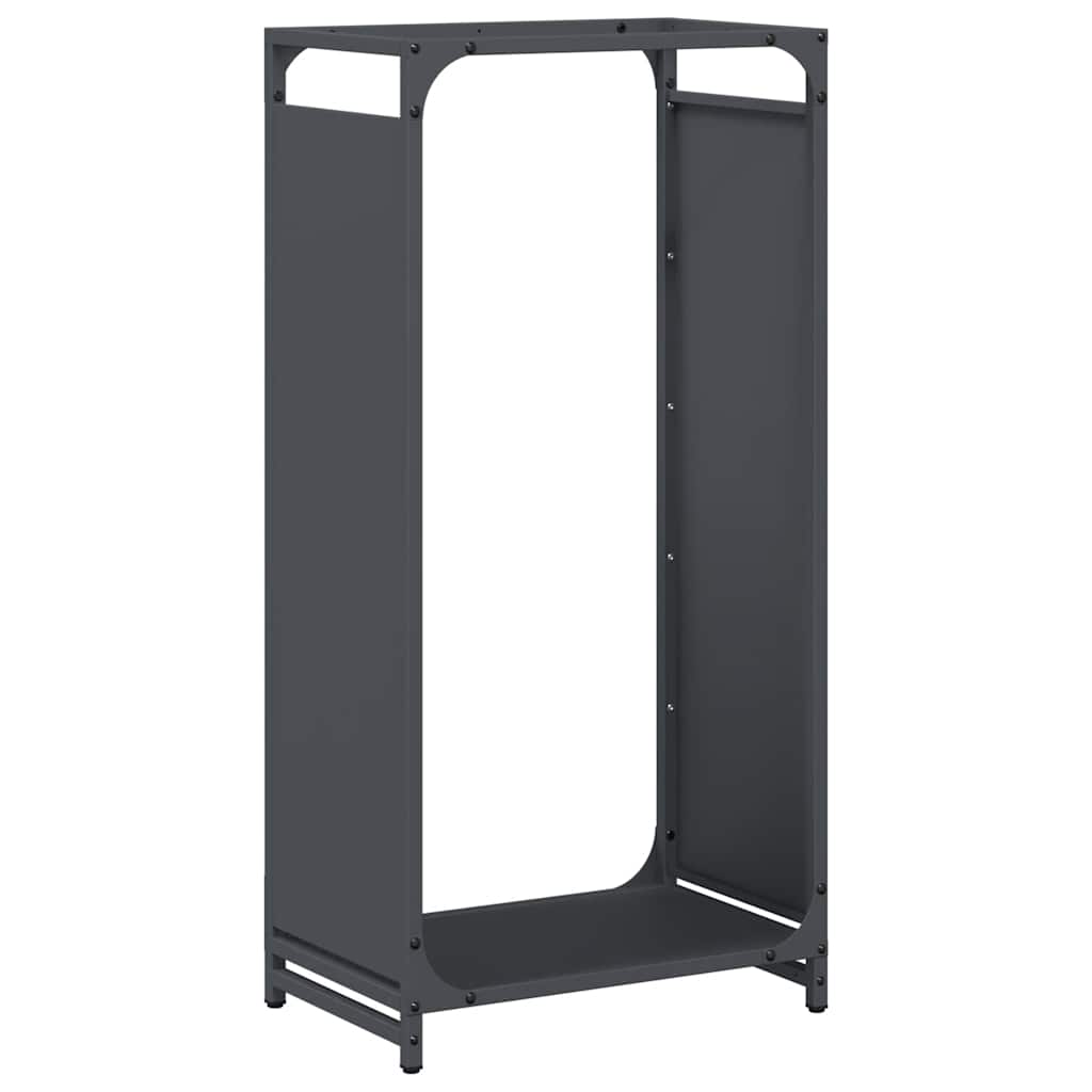 vidaXL Leñero 44x28x90 cm Acero laminado en frío en color Negro/Antracita/Blanco y más
