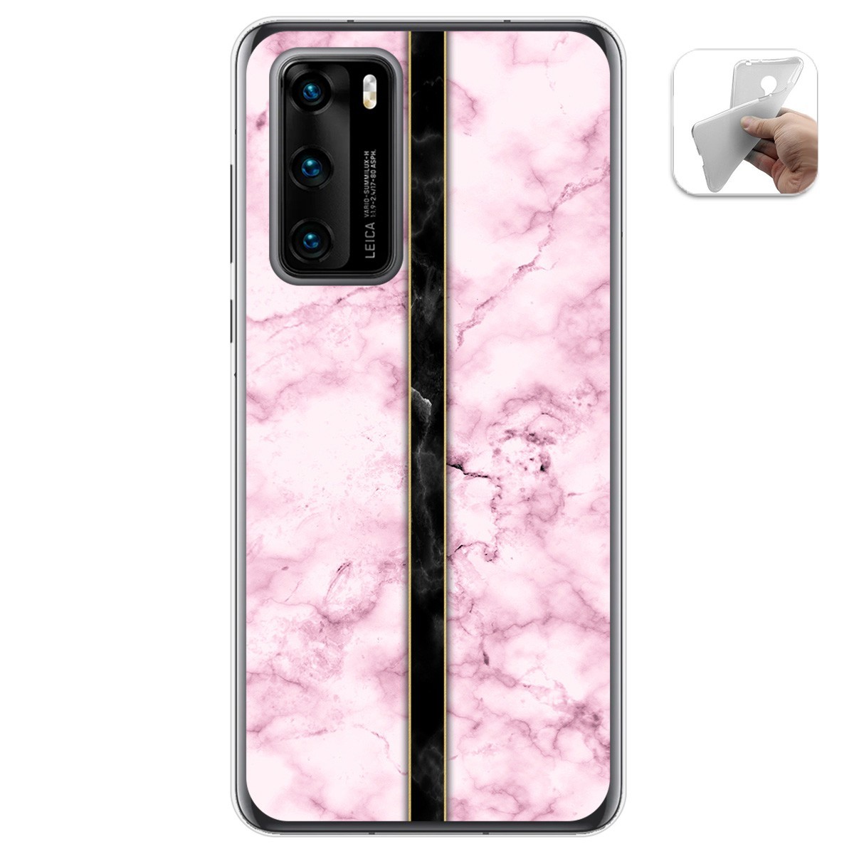 Tumundosmartphone Funda Gel Tpu para Huawei P40 diseño Mármol 04 Dibujos