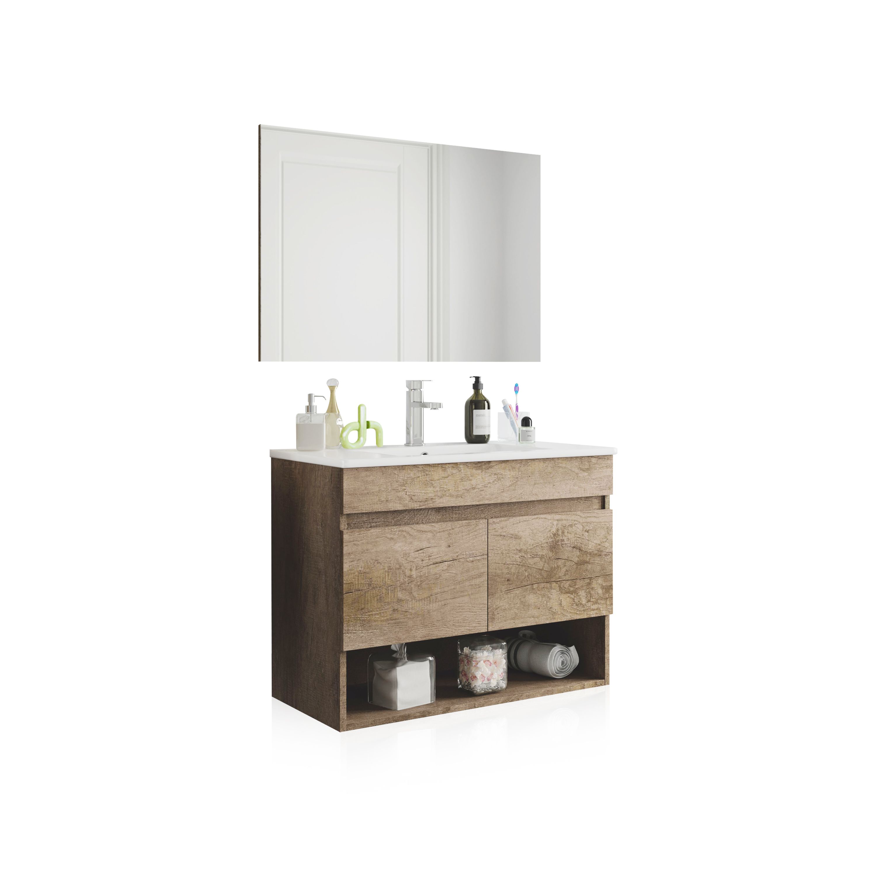 Mueble de baño con espejo Thai 2 puertas