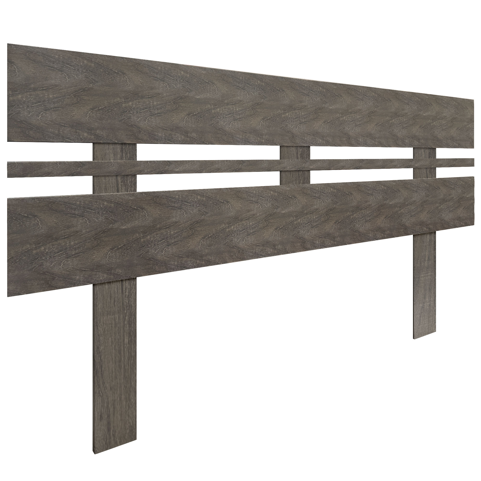 DHOME Cabecero de Madera reciclada DM Horizontal Ancho con Patas Cama Palets Herrajes incluidos