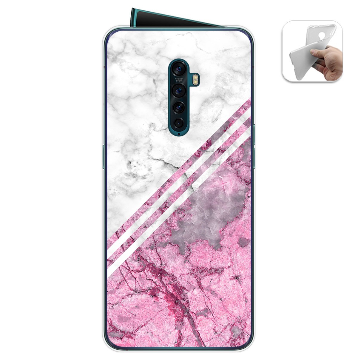 Tumundosmartphone Funda Gel Tpu para Oppo Reno 2 diseño Mármol 03 Dibujos