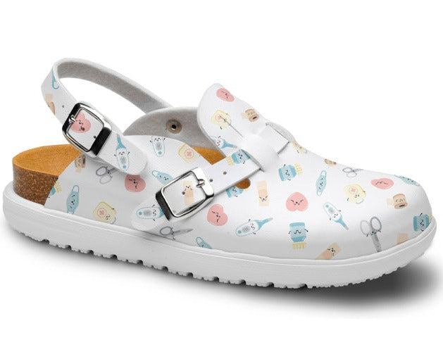 Zuecos de Enfermera para Mujer | Estampado Mr Wonderful Ortoprime
