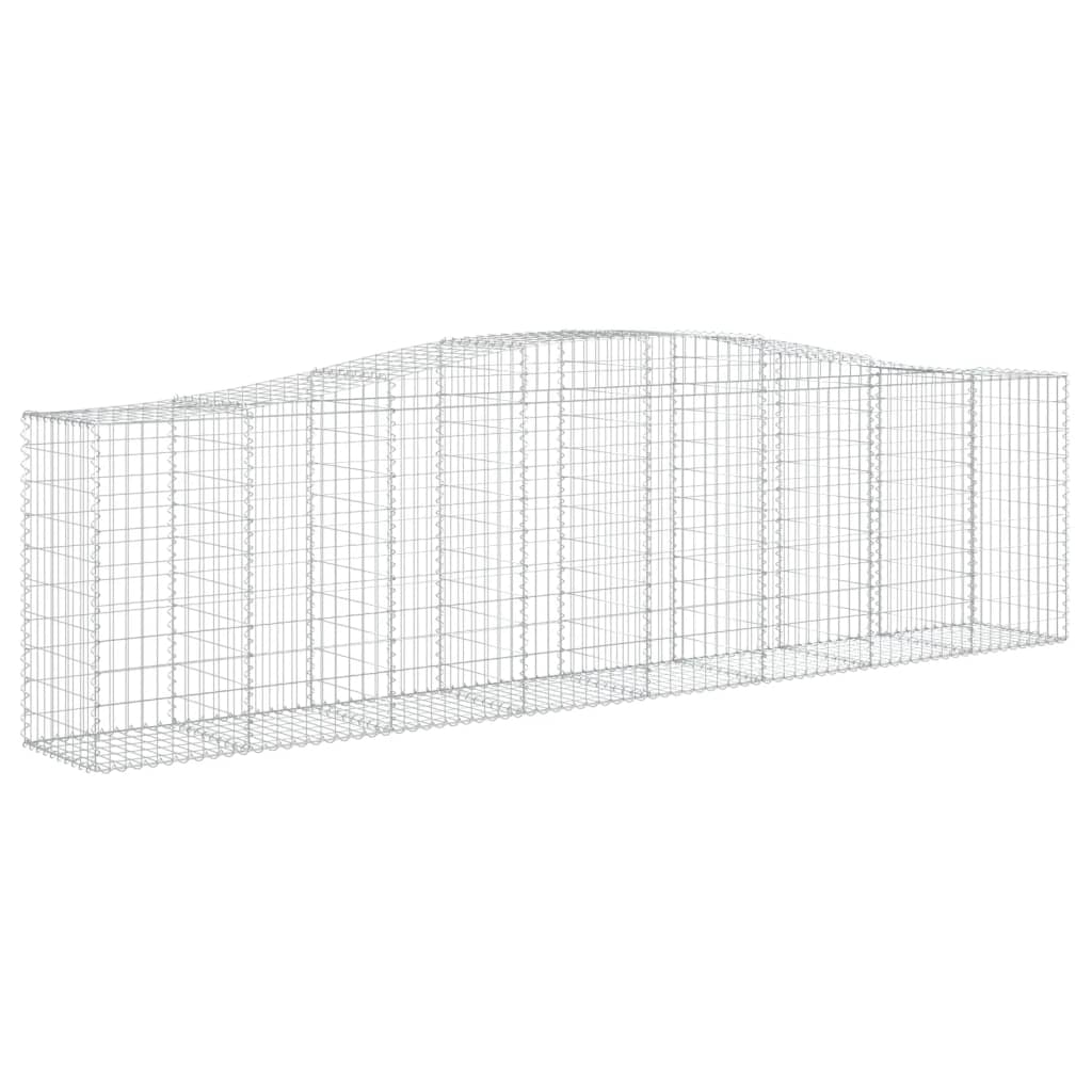 vidaXL Cestas de gaviones 3 uds forma de arco hierro 400x50x100/120 cm