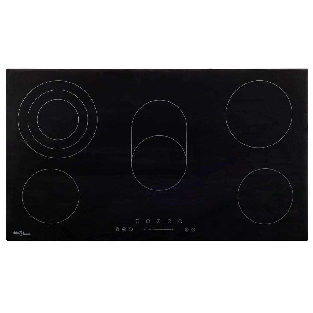 vidaXL Placa Vitrocerámica 5 Quemadores Control Táctil 8500 W Cocina Dimensiones 77 cm, 90 cm