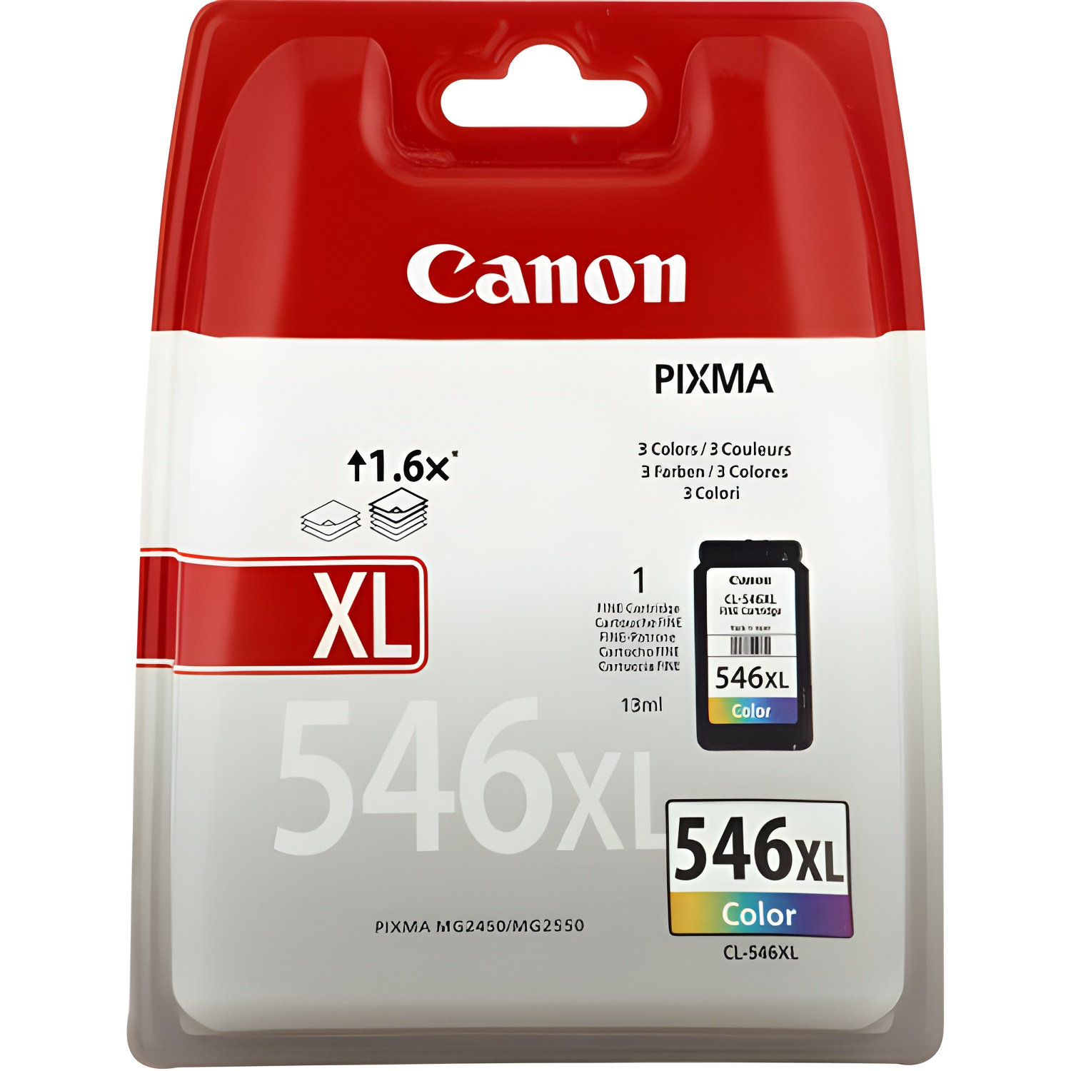 Canon cartucho tinta color pixma pg-546xl mg2250/2255/25500 blister y alarma