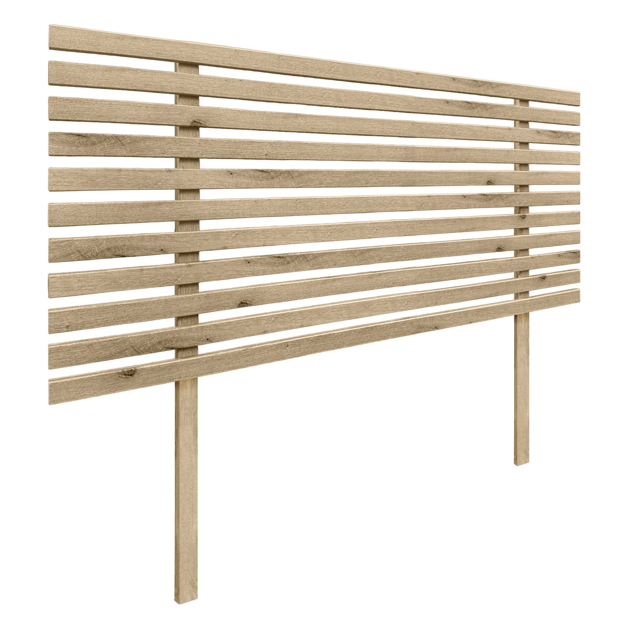 DHOME Cabecero de Madera reciclada DM Estilo Japones con Patas Cama Palets Herrajes incluidos