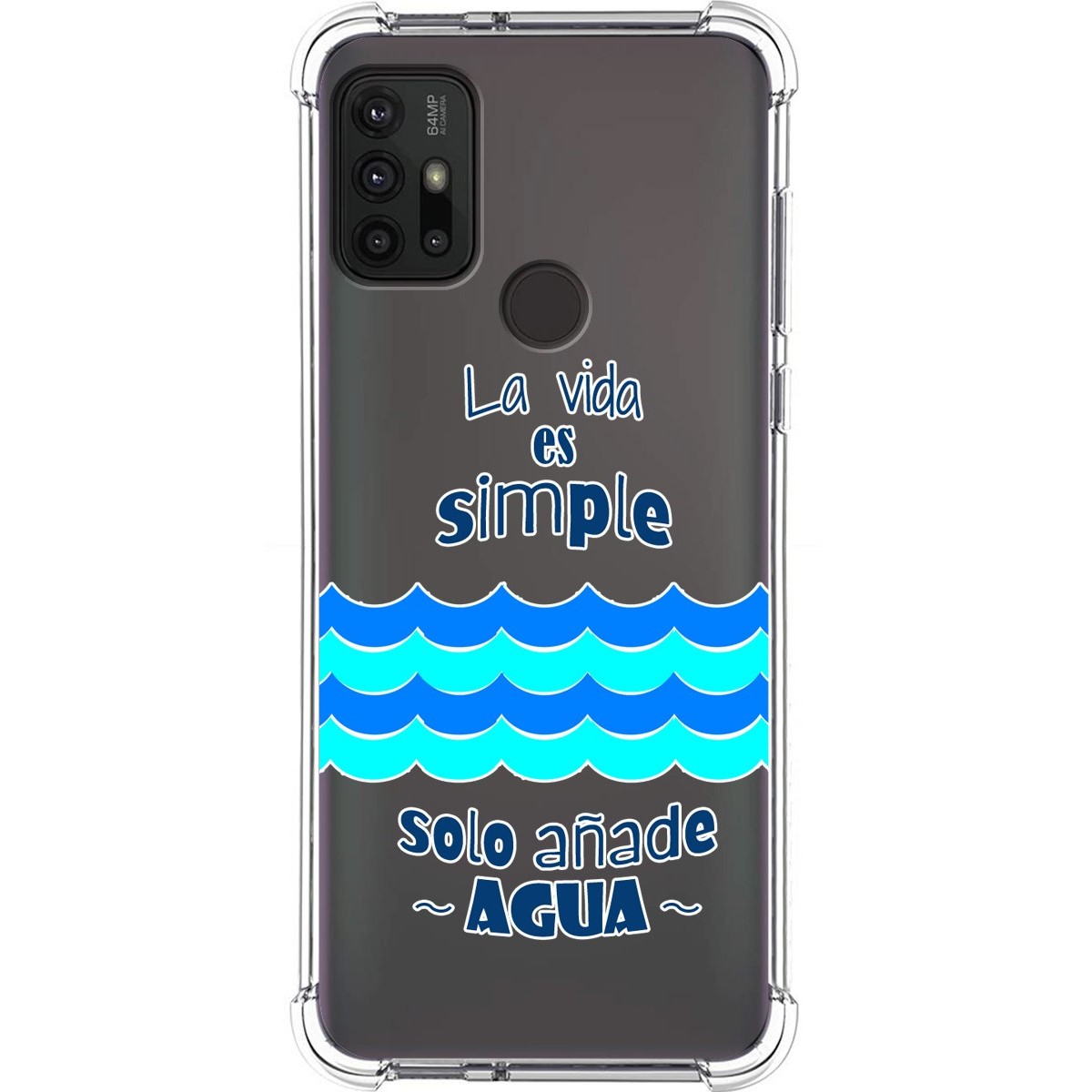Tumundosmartphone Funda Silicona Antigolpes para Motorola Moto G10 / G20 / G30 diseño Agua Dibujos