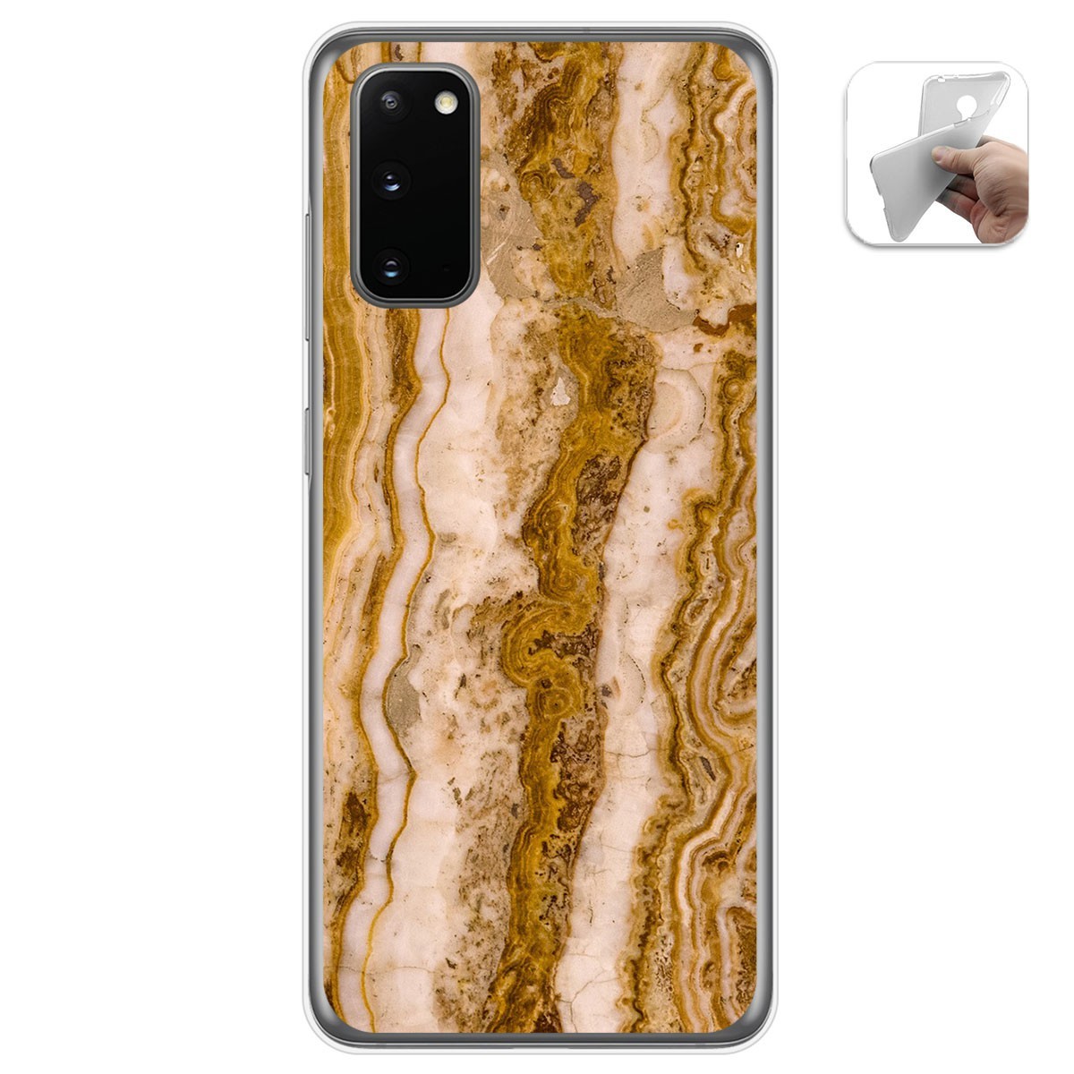 Tumundosmartphone Funda Gel Tpu para Samsung Galaxy A41 diseño Mármol 10 Dibujos