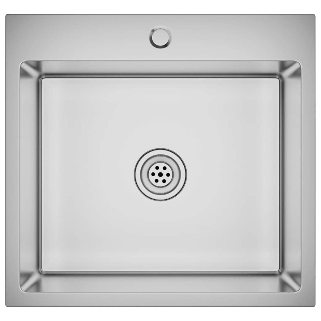 vidaXL Fregadero de cocina hecho a mano acero inoxidable