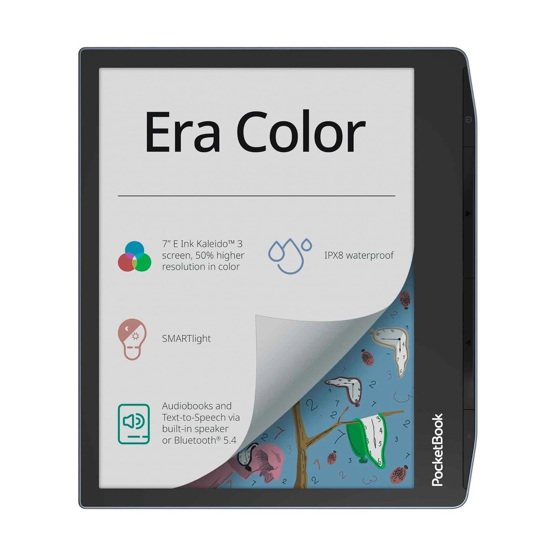Libro Electrónico (eBook) 7" Pulgadas E Ink Kaleido 3 POCKETBOOK READERS PB700K3-1-WW  | Pantalla táctil, Wifi, Mar tormentoso (Stormy Sea), Azul claro