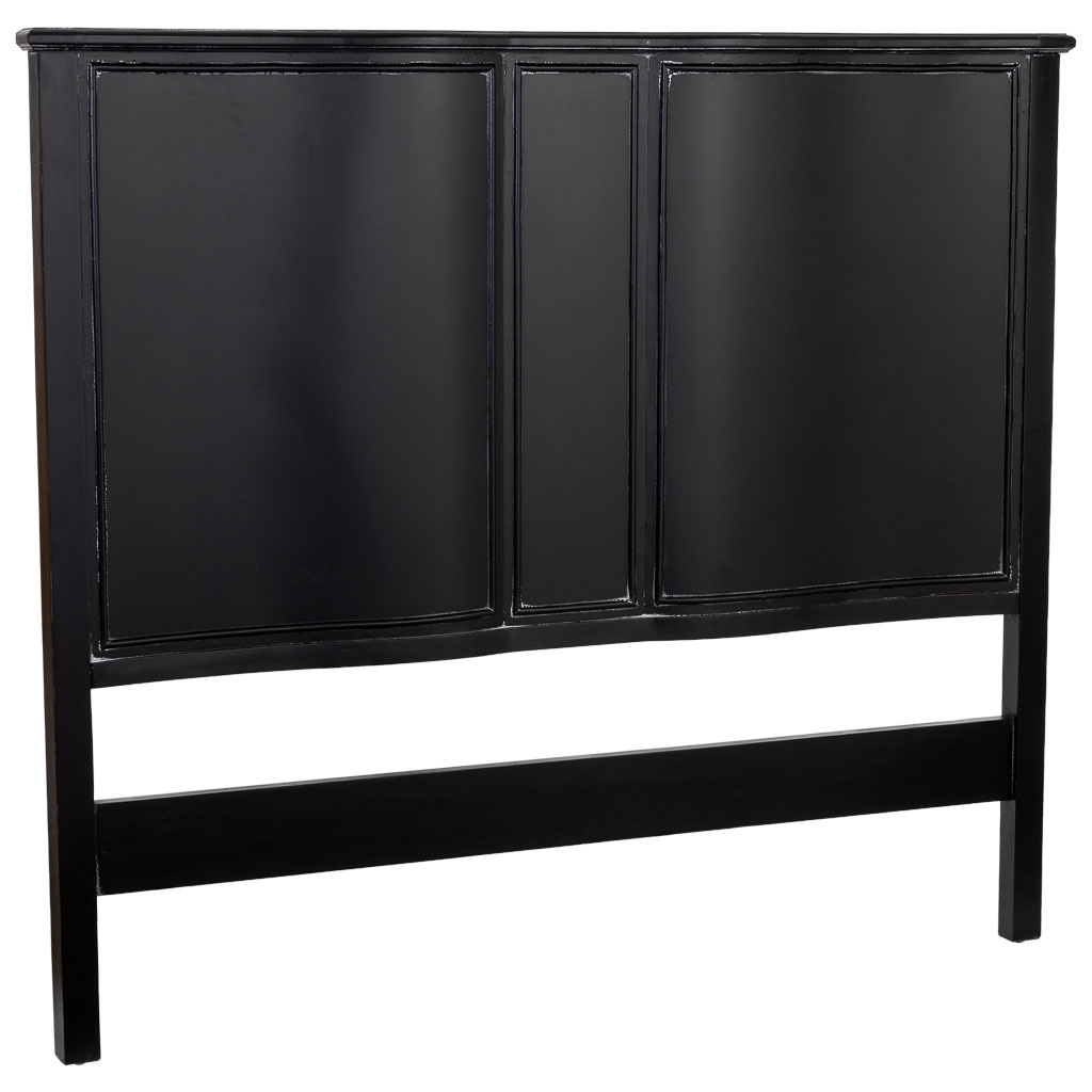 Wonderlust Deco - Cabezal de cama de Madera gris 150x6x130h cm Negro 150x6x130h cm