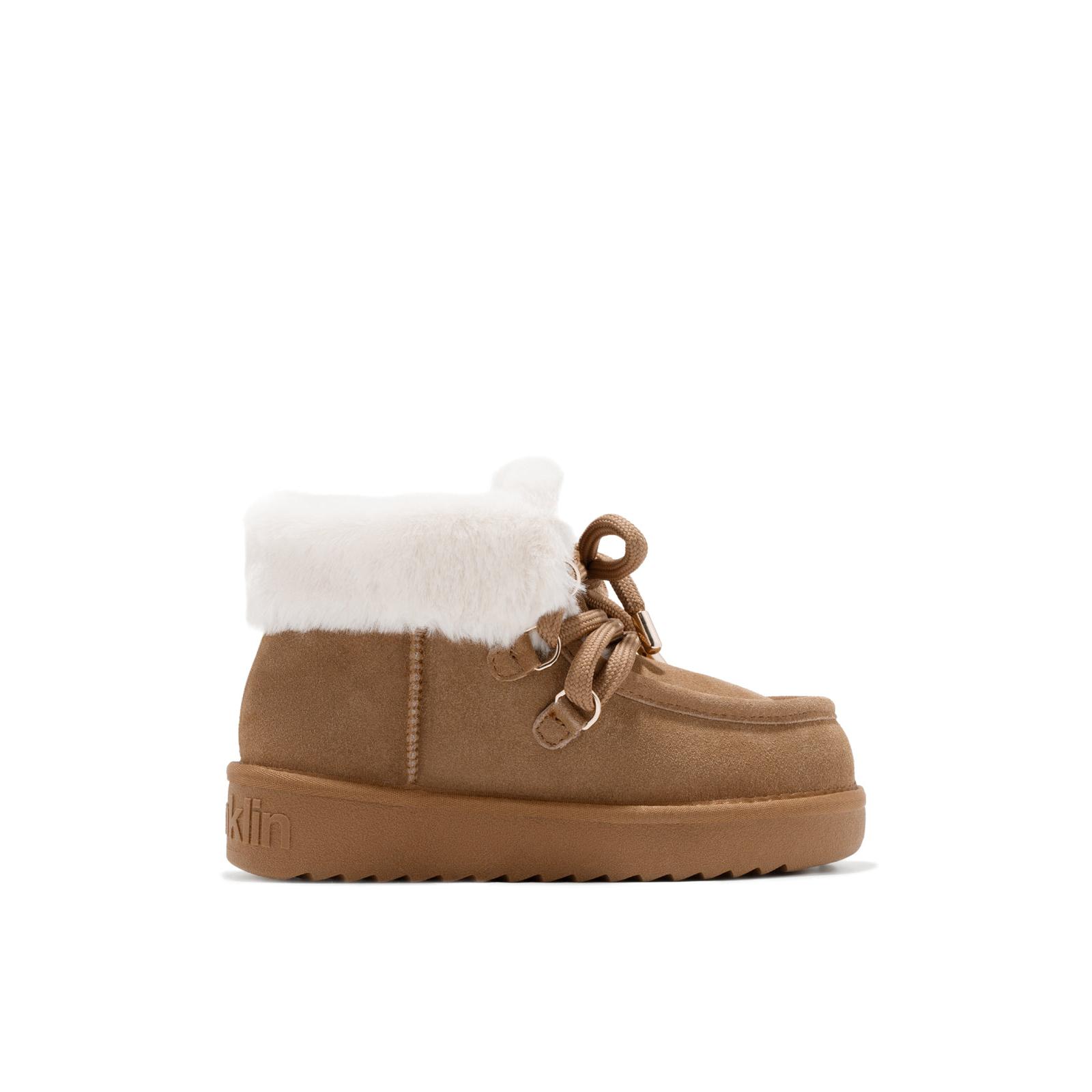 D.Franklin Botas Australianas de Corte Bajo Nordic Basic    Camel  - Botas para Mujer - Moda casual Mujer