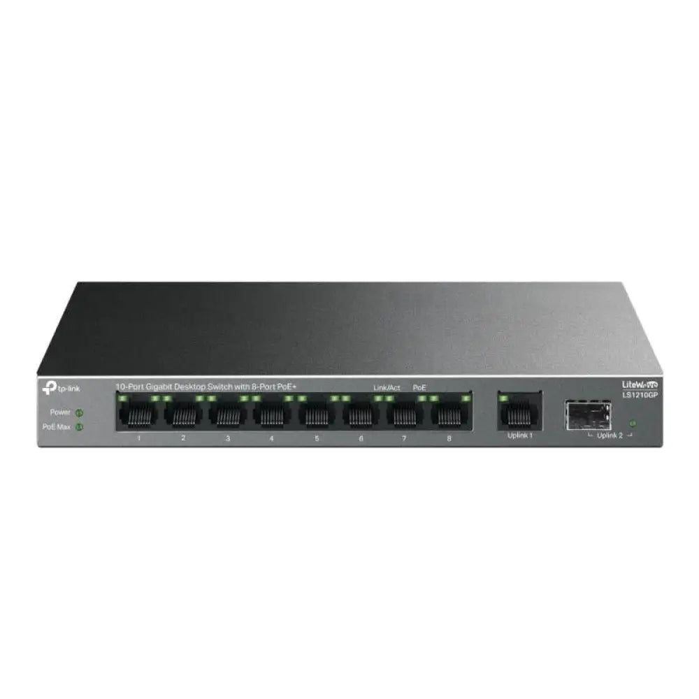 Switch TP-Link LS1210GP 9 Puertos Gigabit PoE+ SFP No Gestionable