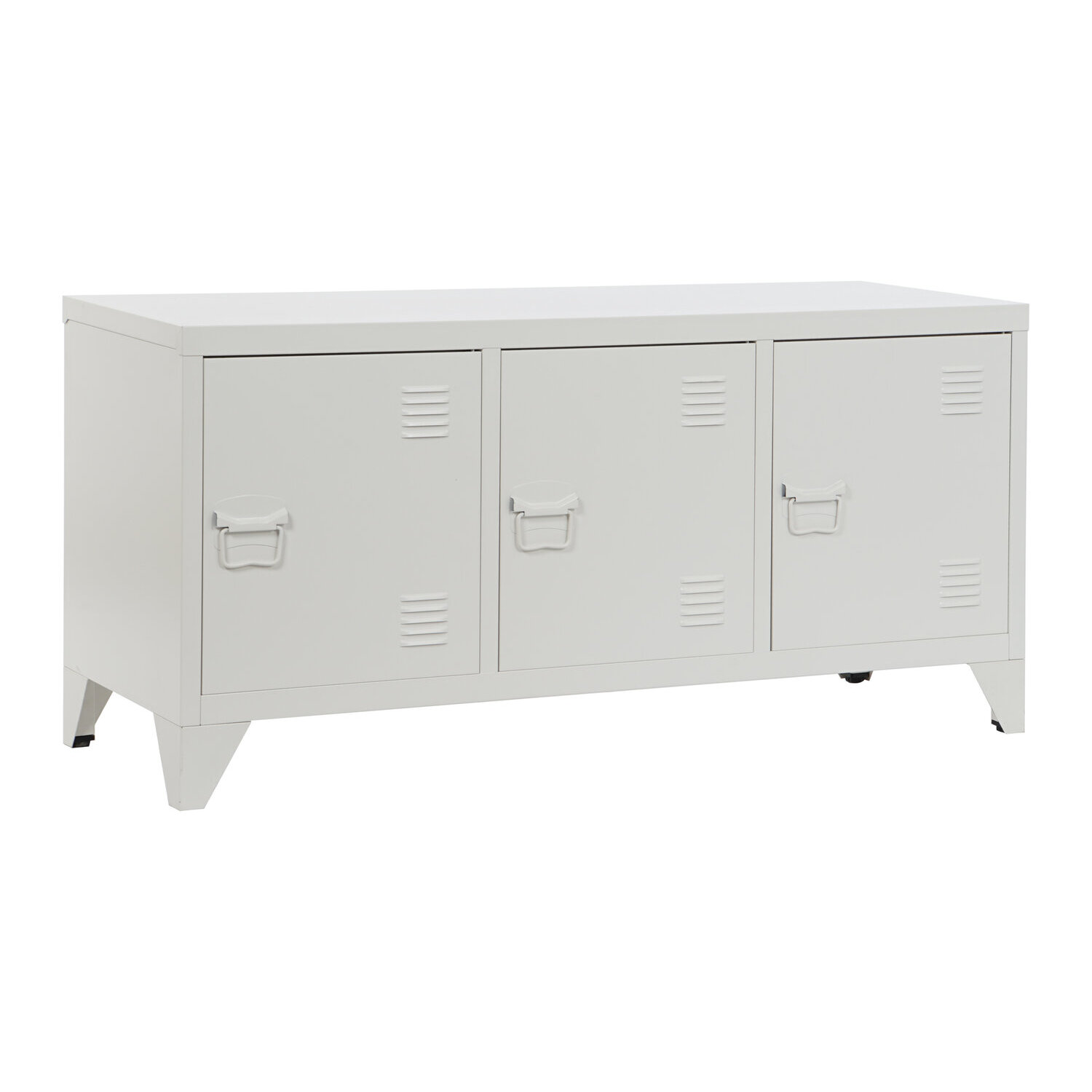 Mueble tv metal 120x40x58 taquilla blanco , El mejor complemento para tu hogar.