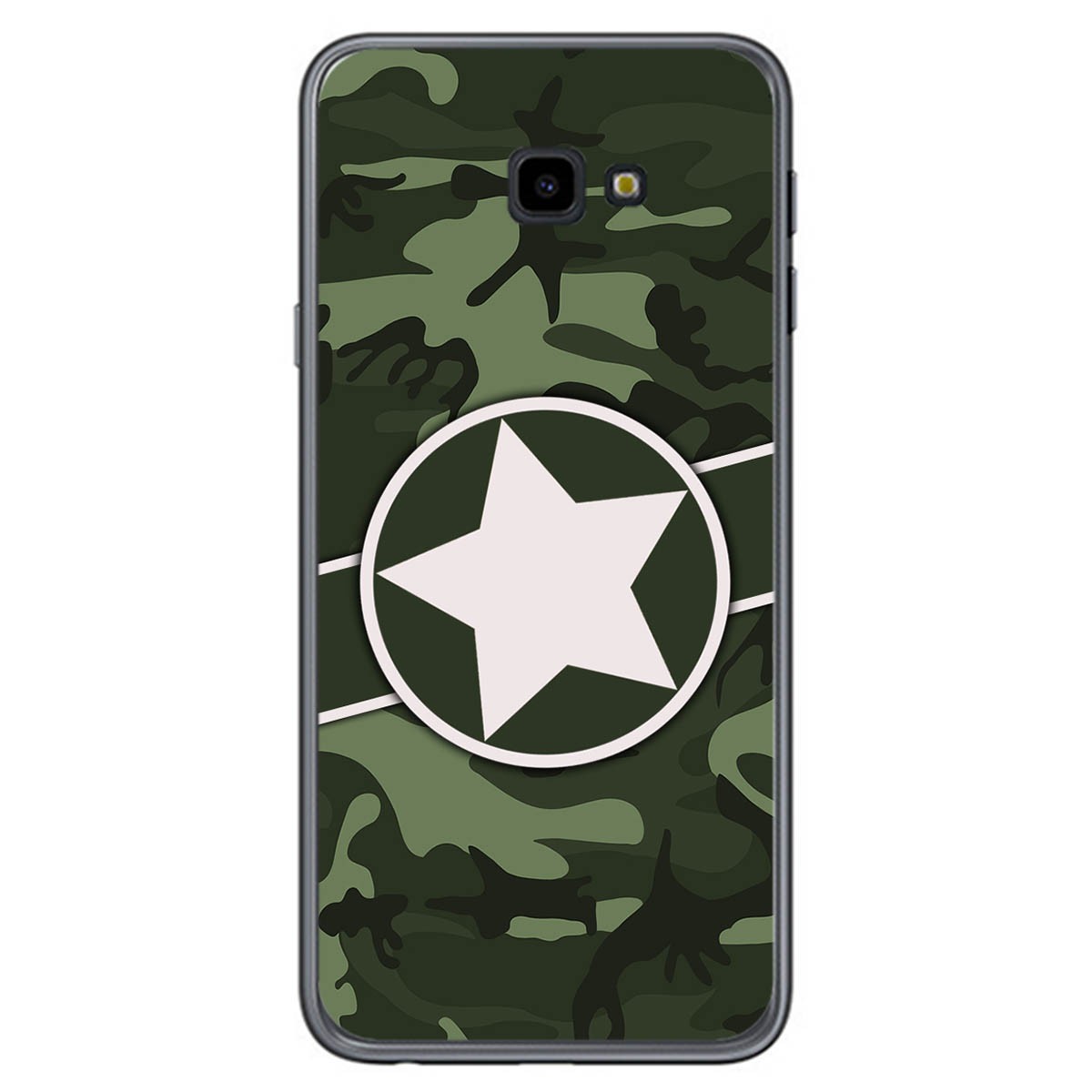 Tumundosmartphone Funda Gel Tpu para Samsung Galaxy J4+ Plus diseño Camuflaje 01 Dibujos