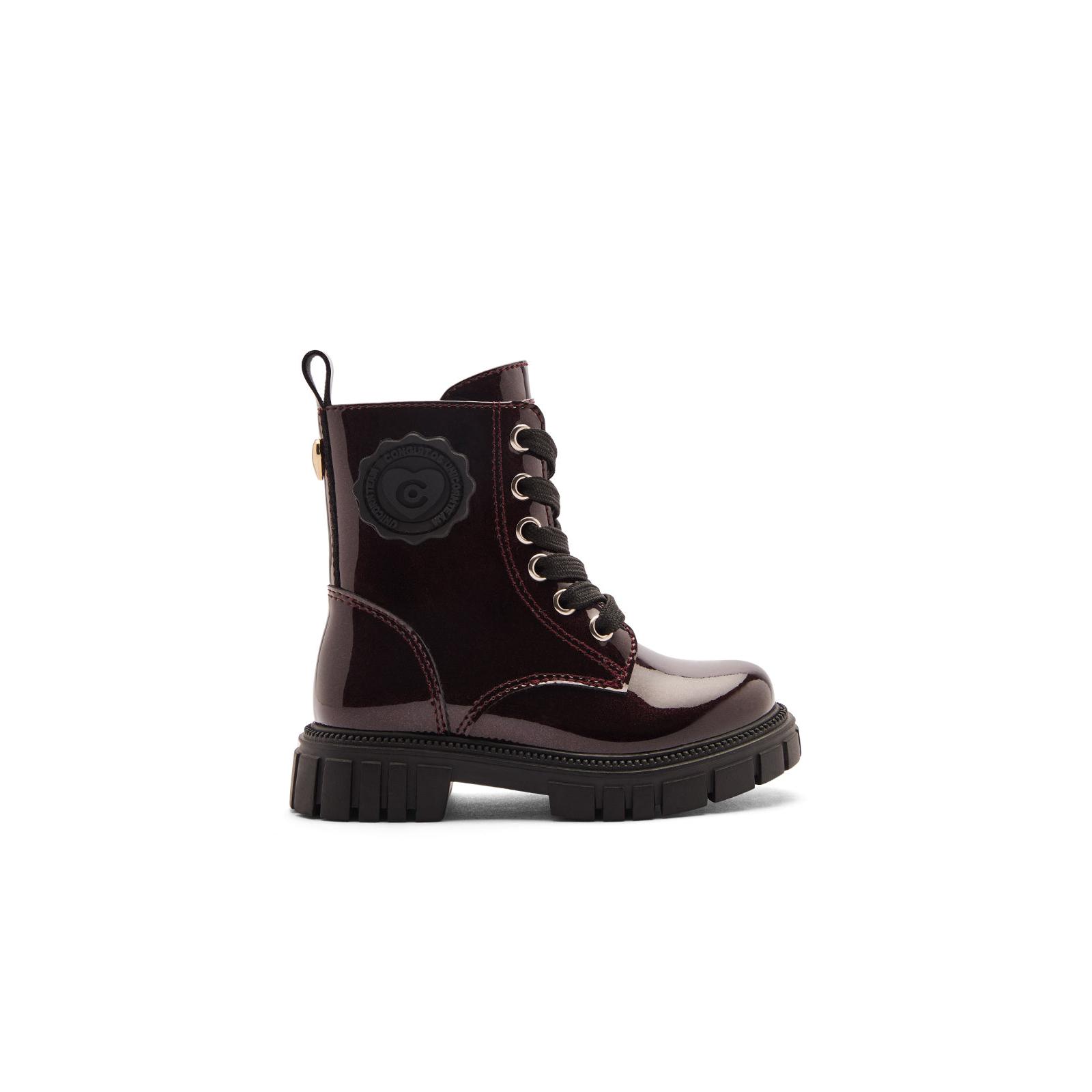 Conguitos - Botas Militares de Niña de Charol con Cremallera Interior para Niña