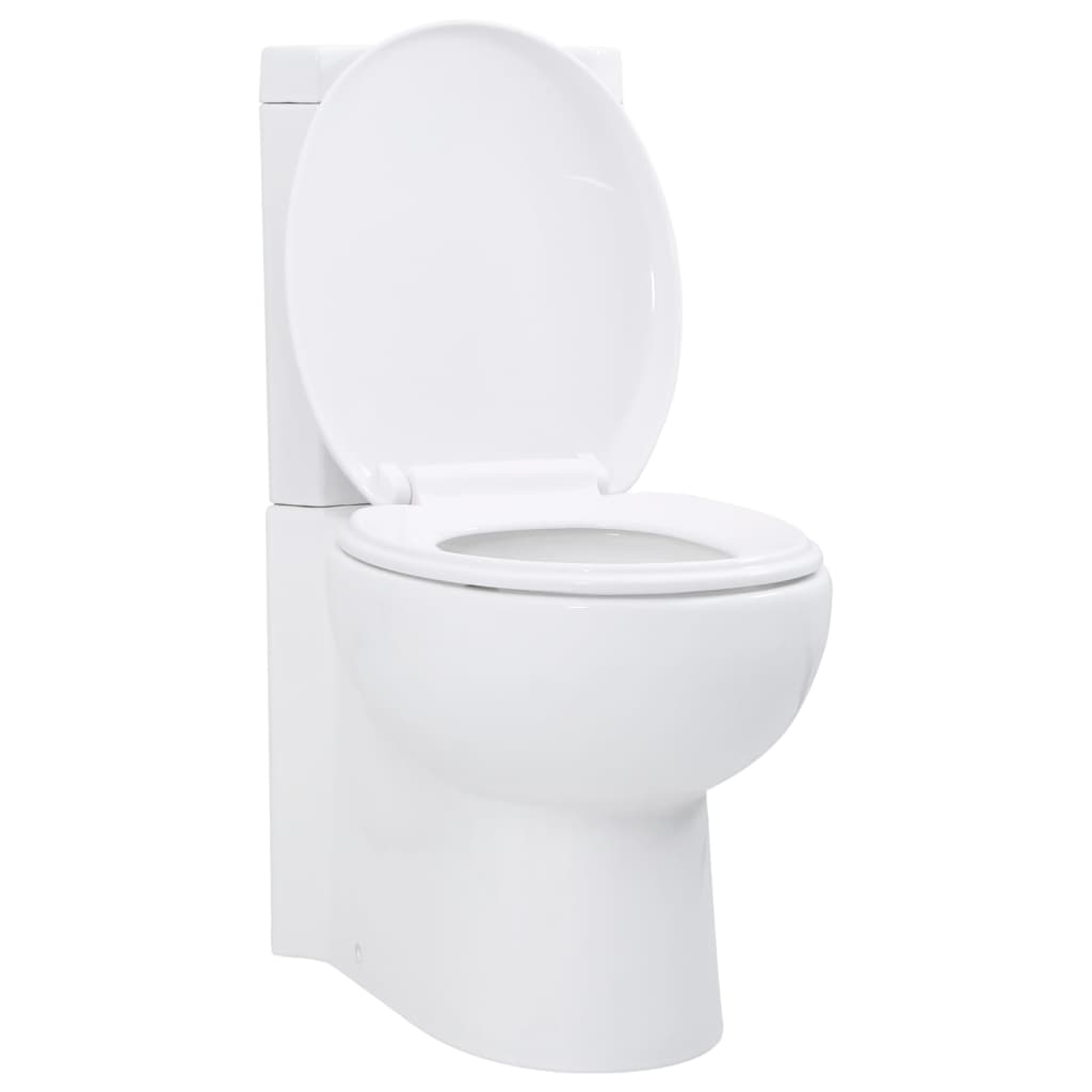 vidaXL Inodoro WC Cierre Suave Doble Cisterna Cerámica Váter de Baño Color Blanco,  Negro, y mas