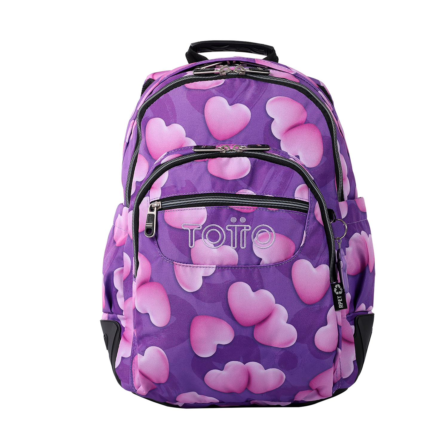 Totto Mochila escolar Rayol Material: Poliéster reciclado 33 x 44 x 13.5 cm