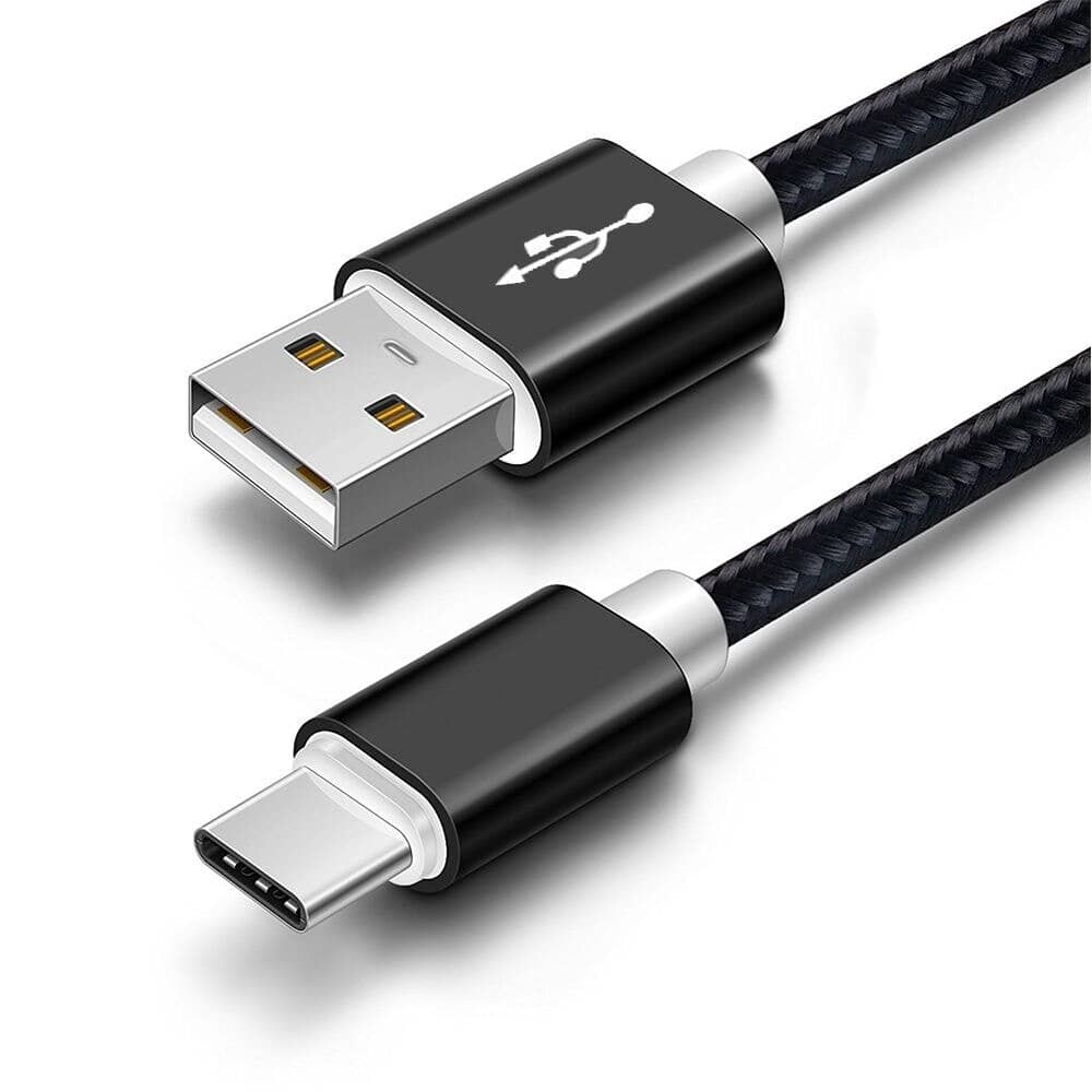 CABLEPELADO Cable USB C | Cable USB C Nylon Trenzado | Carga Rápida | 2A | Compatible con Samsung Galaxy S20/10/9/ Note 10/9, Xiaomi Mi 10/9, Controlador PS5/Xbox Series X/S, etc | 2 Metros | Negro