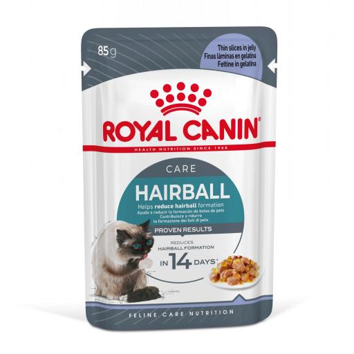 Royal Canin Feline HairBall Care - Pack 12x85gr- Comida húmeda para gatos con problemas de bolas de pelo