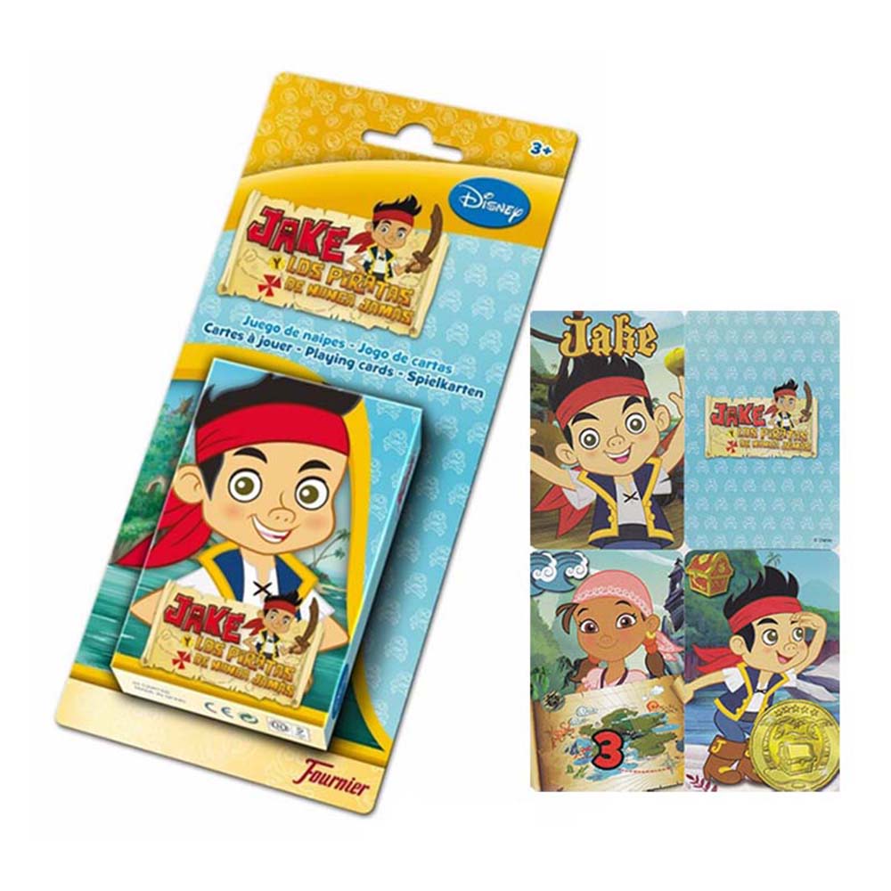 Fournier Baraja infantil de 40 cartas Jake y los piratas de nunca jamás Tesoro Serie de televisión de Disney Pixar Cine A partir de 3 años De 2 a 6 jugadores Instrucciones en español, alemán, portugués, francés e inglés