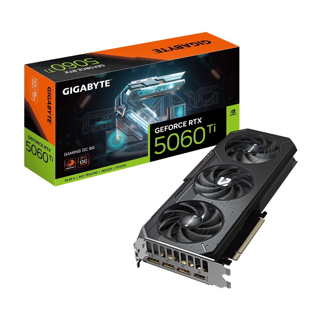 Tarjeta gráfica Gigabyte RTX 5060 Ti GAMING OC de 8 GB