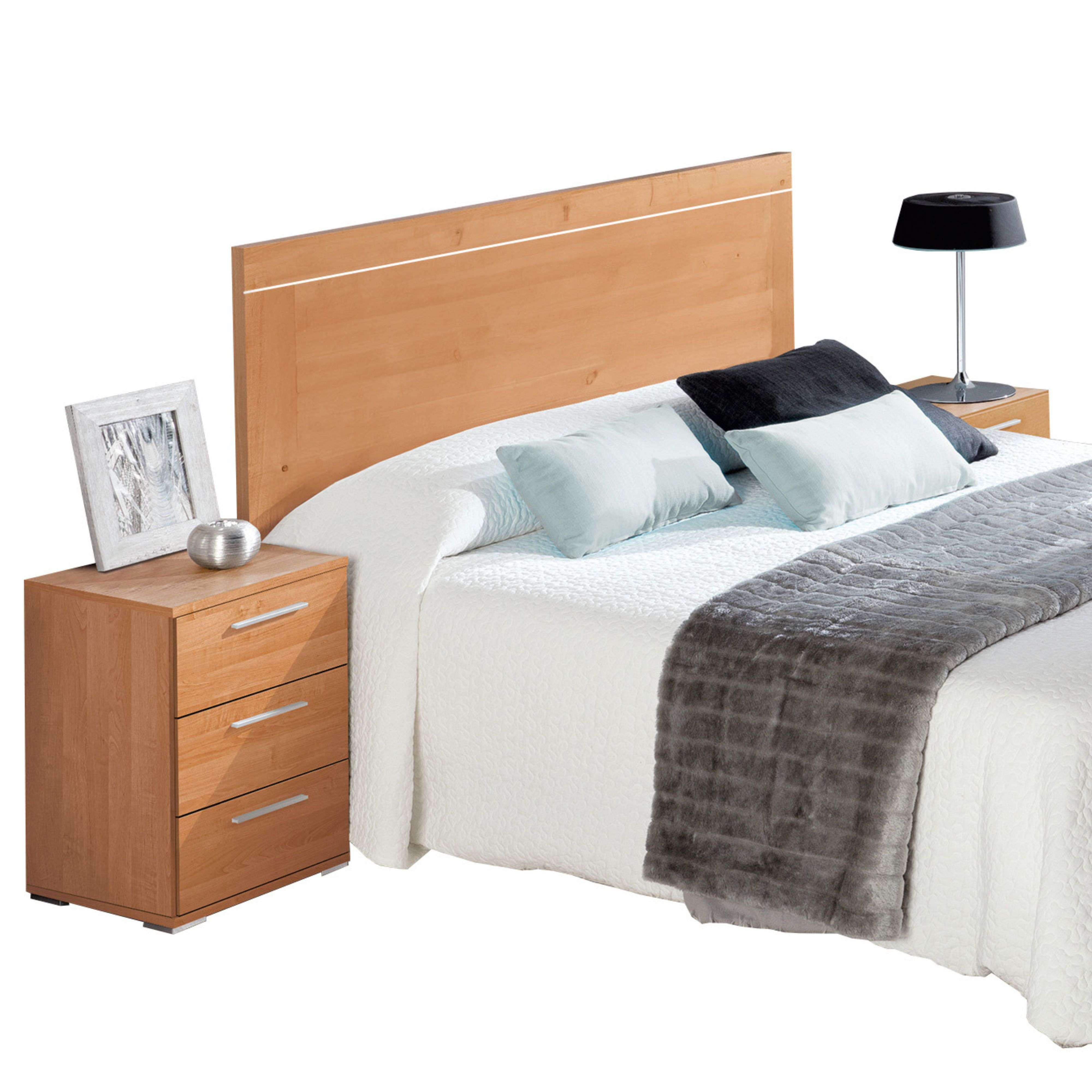 Miroytengo Cabecero De Cama Con Mesitas 3 Cajones Color Cerezo
