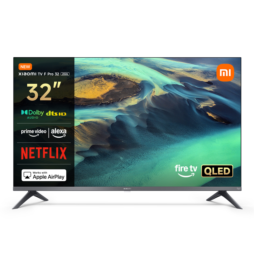 Oficial | Xiaomi TV F Pro 32 2026 Pantalla QLED colorida y brillante, control por voz fácil con Alexa Fire TV integrado, sonido rico con Dolby Audio™ y DTS-HD, elegante acabado metálico con diseño de bisel ultrafino